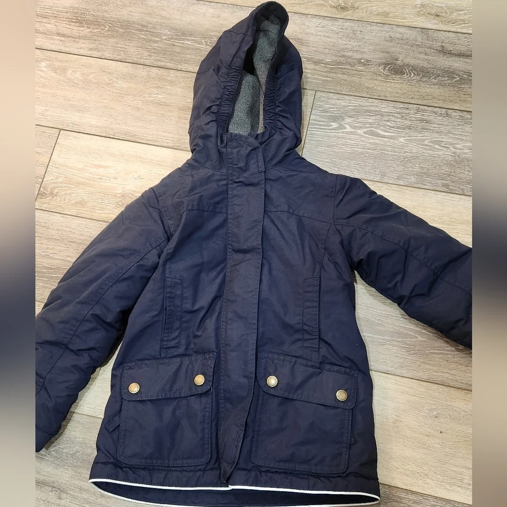 Lands End Jacket Boys Medium Blue Squall Grow-A-Long